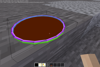 Detail of texture on model for creating own pizzas