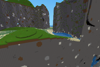 A cross-section of a cliff