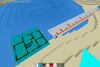 Colored plan for building house near „Ruler“ with 2^ block design