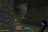 Fighting a skeleton in a dungeon