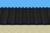 A wall made of deepslate bricks, deepslate pillars, deepslate tiles, and chiselled deepslate