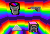 Nyan Cat, Nyan lazer, Nyan soda, rainbow block and sugar