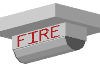 Ceiling fire alarm (on)