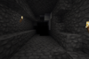 A dark cave with deepslate walls
