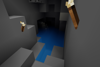 A cave interrupted by water