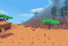 A savanah biome with acacia trees
