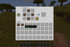 Planks lefted on the crafting table