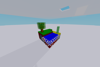 Minetest logo, built in Minetest Game
