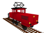 Screenshot of the DB 160 locomotive on a track on a transparent background