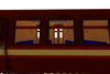 View into the windows of the compartment wagon