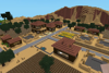 Cotton farmer village generated from houses built by Taoki (no additional mods required)