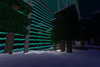 Plasma arc edge barrier seen at night.