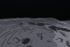 A barren landscape covered in craters