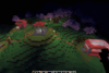 cozy mineclone village in the darkest night