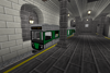 A Type 9 LRV pulls into a station.