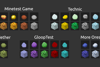 A chest full of metal lumps and their associated blocks
