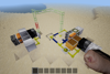 A creative mode player transport machine