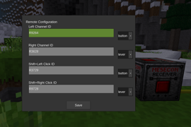 Remote Control Configuration Page
