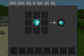Decrafting a Diamond Shield (from 3d_armor)