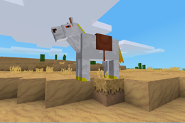 Saddled and tamed Pegasus
