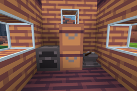 Chests and a furnace