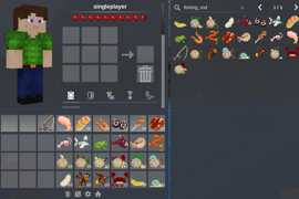 Inventory Showing Fishing Rod Items