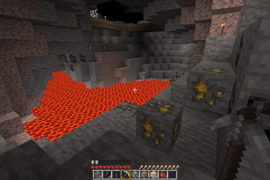 Mining for ores deep underground