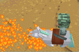 Pegasus with rider breathes fire