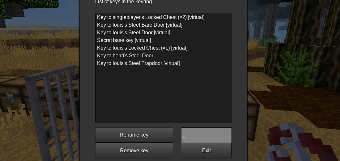 Keyring screenshot