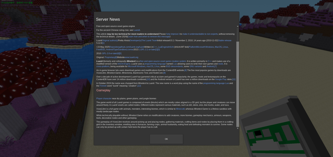 HTML to Luanti Hypertext screenshot