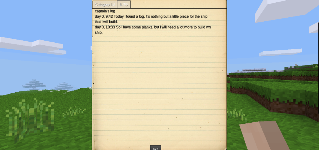 Journal screenshot